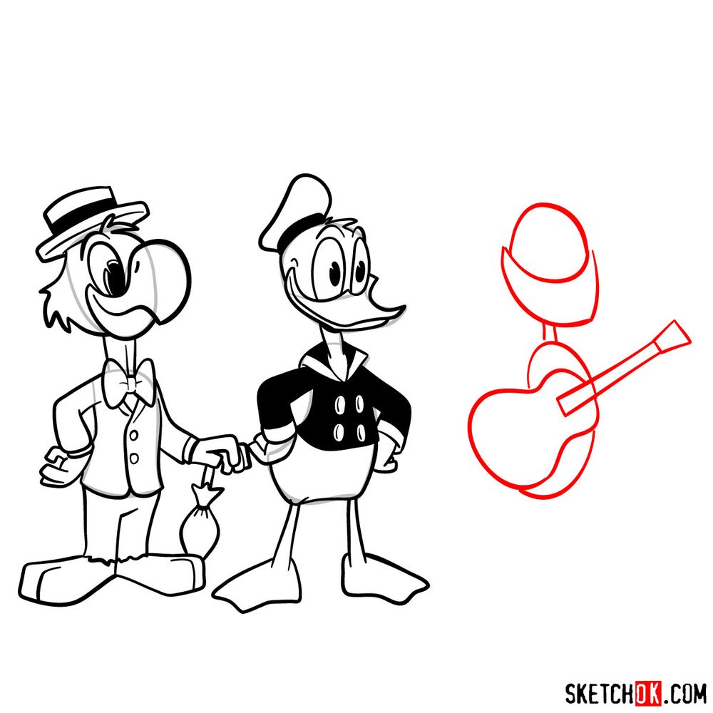 How to draw The Three Caballeros (2017) - step 21