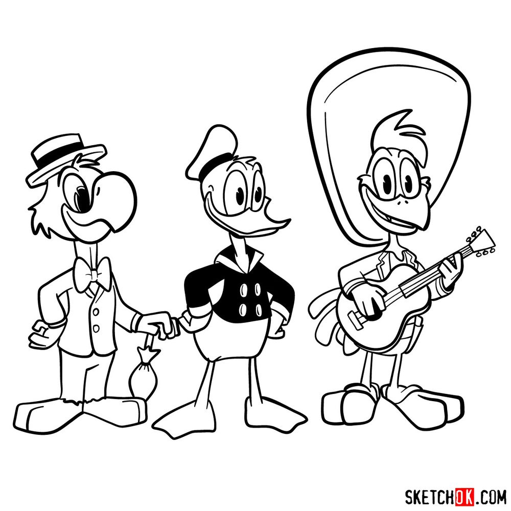 How to draw The Three Caballeros (2017)