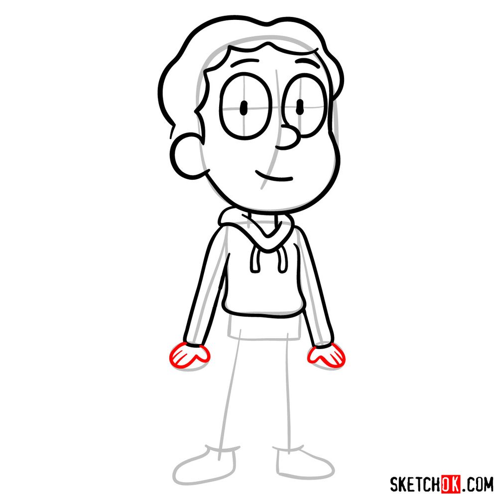 How to draw Frida | Hilda animated series - step 09