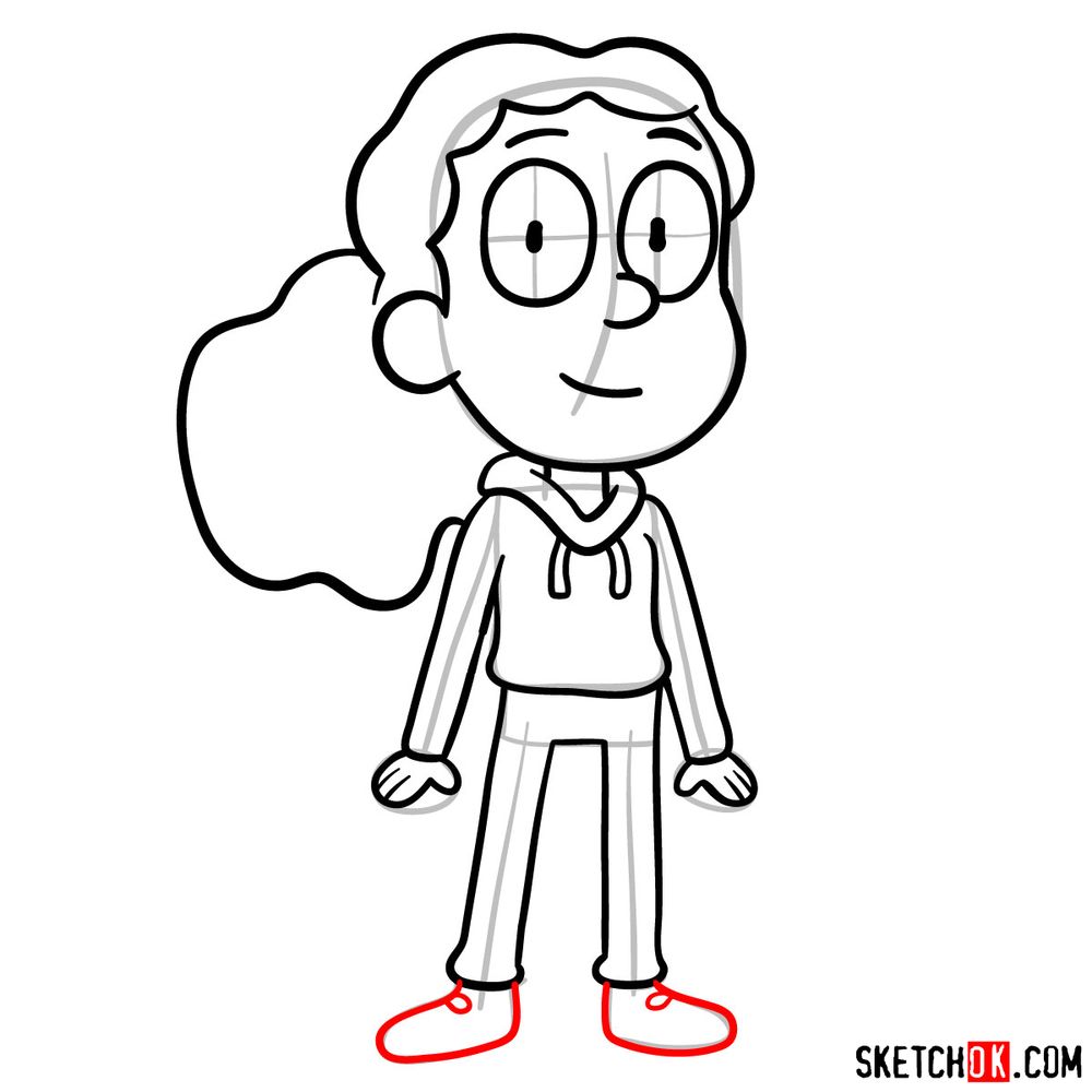 How to draw Frida | Hilda animated series - step 12