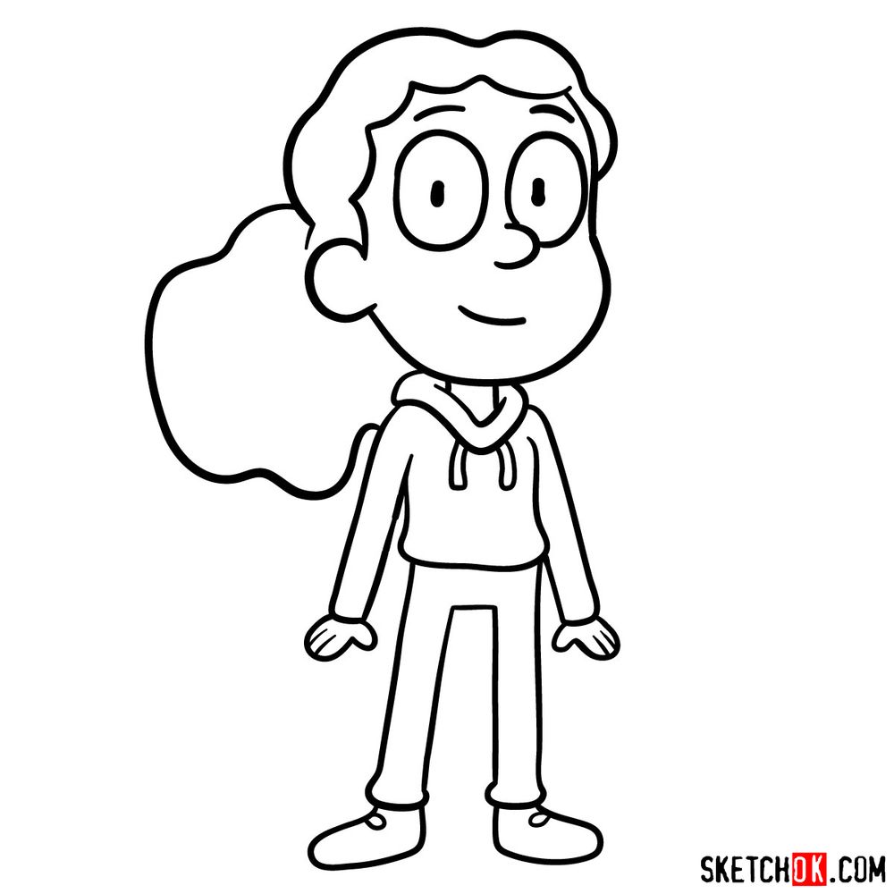 How to draw Frida | Hilda animated series - step 13