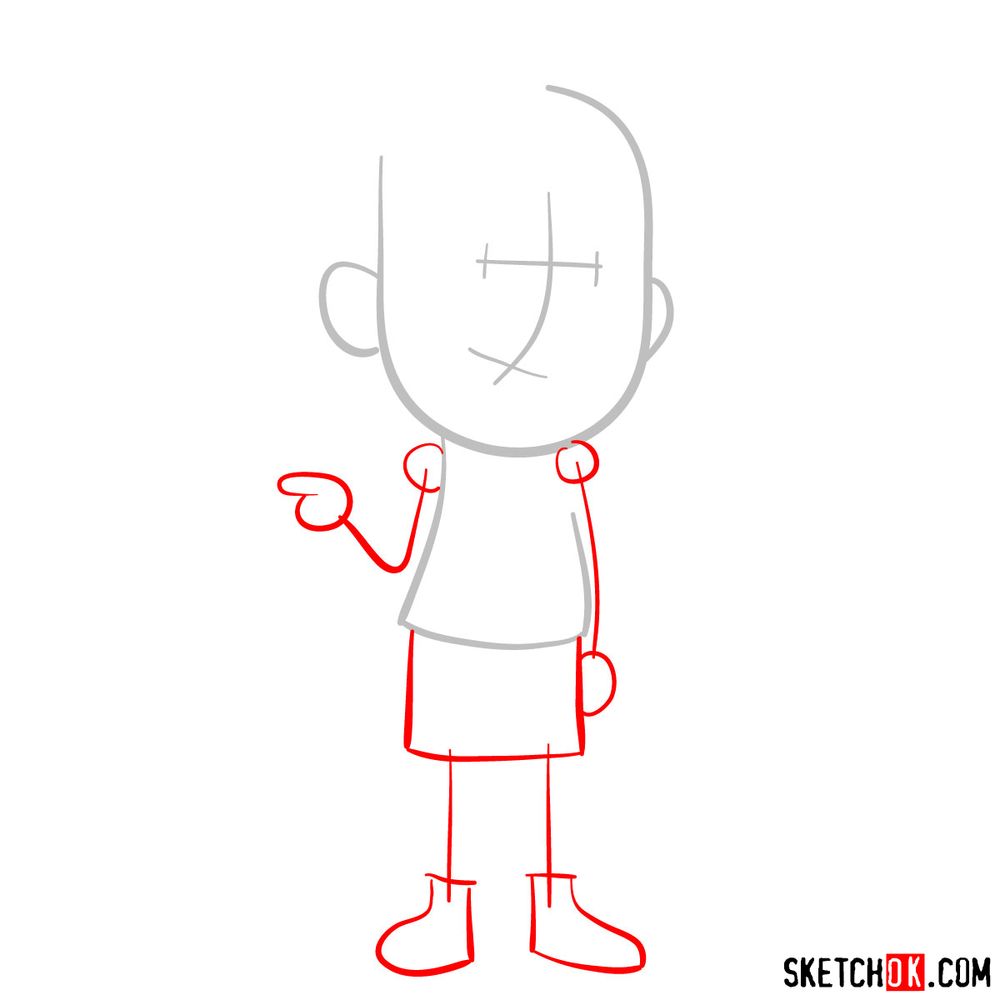 How to draw David | Hilda animated series - step 02