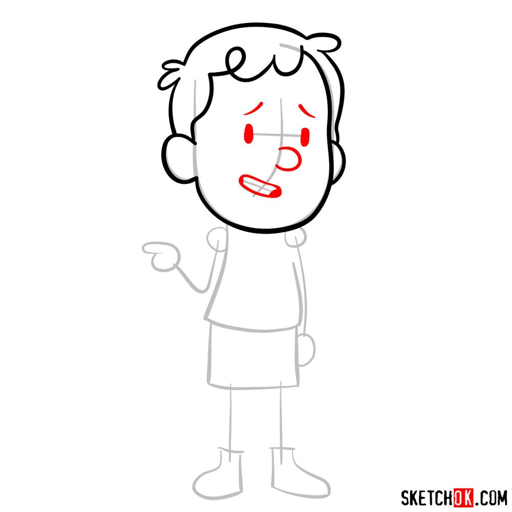 How to draw David | Hilda animated series - step 05