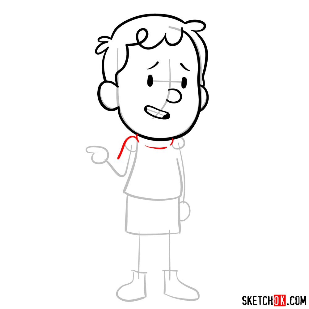 How to draw David | Hilda animated series - step 06
