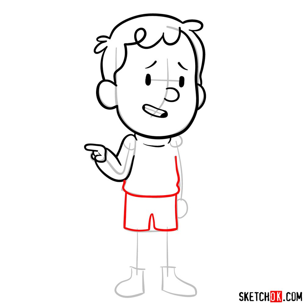 How to draw David | Hilda animated series - step 08