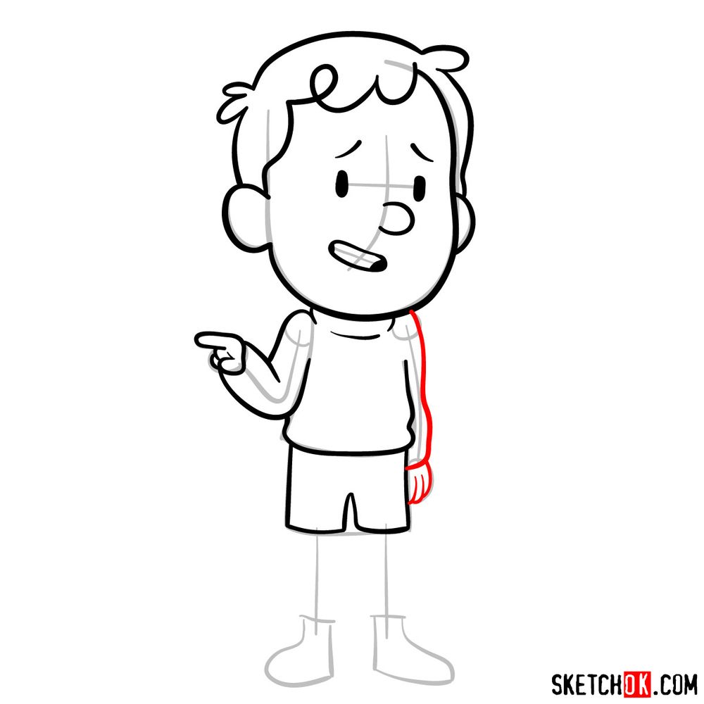 How to draw David | Hilda animated series - step 09
