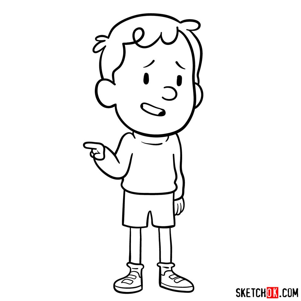 How to draw David | Hilda animated series - step 12