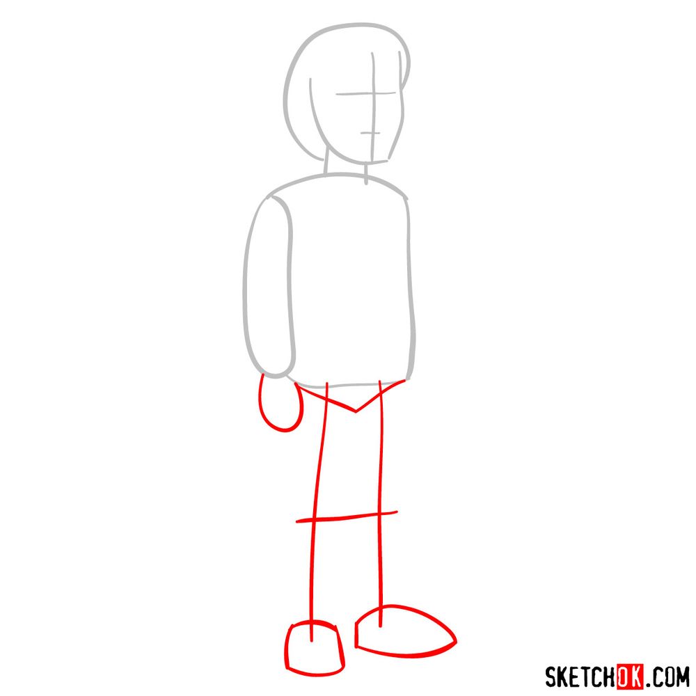 How to draw Jesse Cosay - step 02