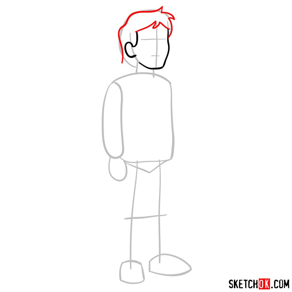 How to draw Jesse Cosay - step 04