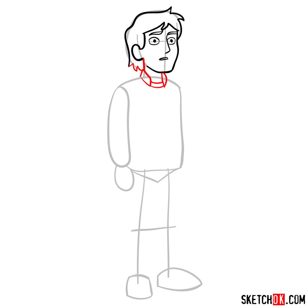 How to draw Jesse Cosay - step 06
