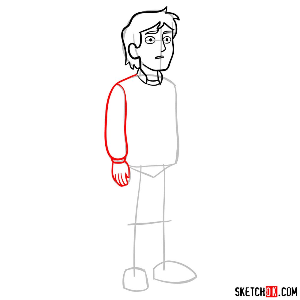 How to draw Jesse Cosay - step 07