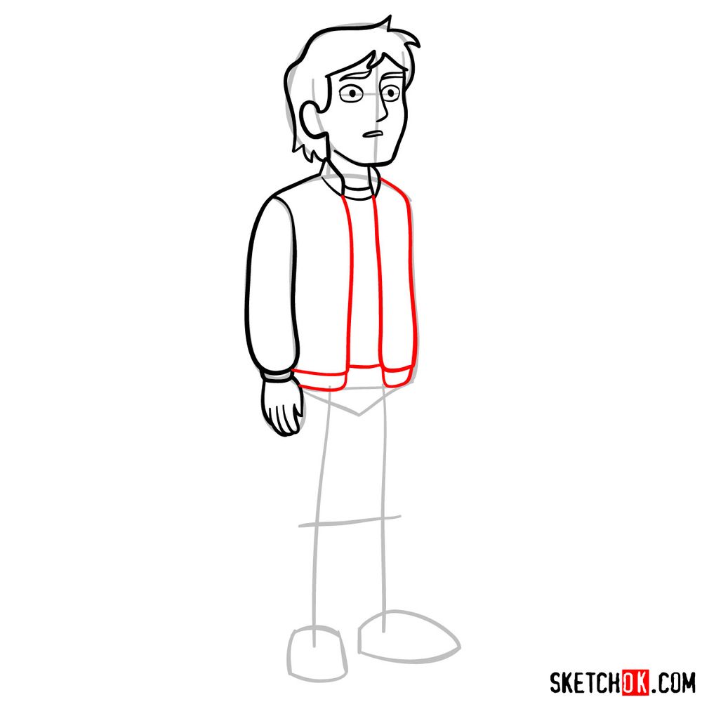 How to draw Jesse Cosay - step 08
