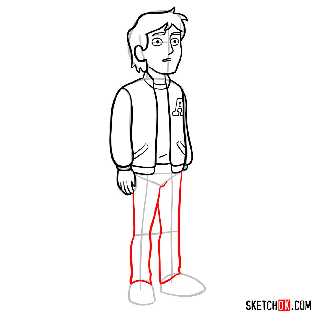 How to draw Jesse Cosay - step 10