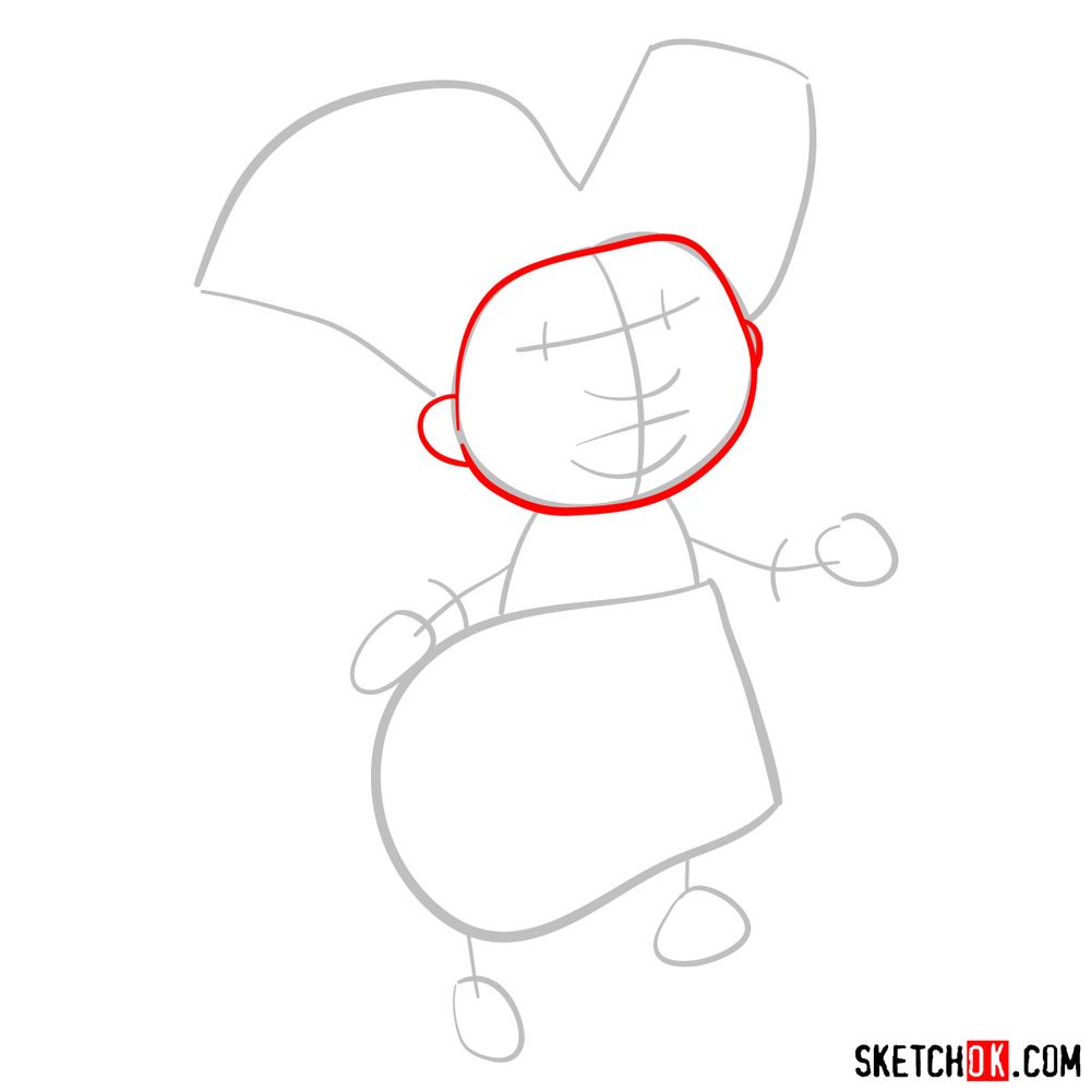 How to draw Sandy Crood - step 03