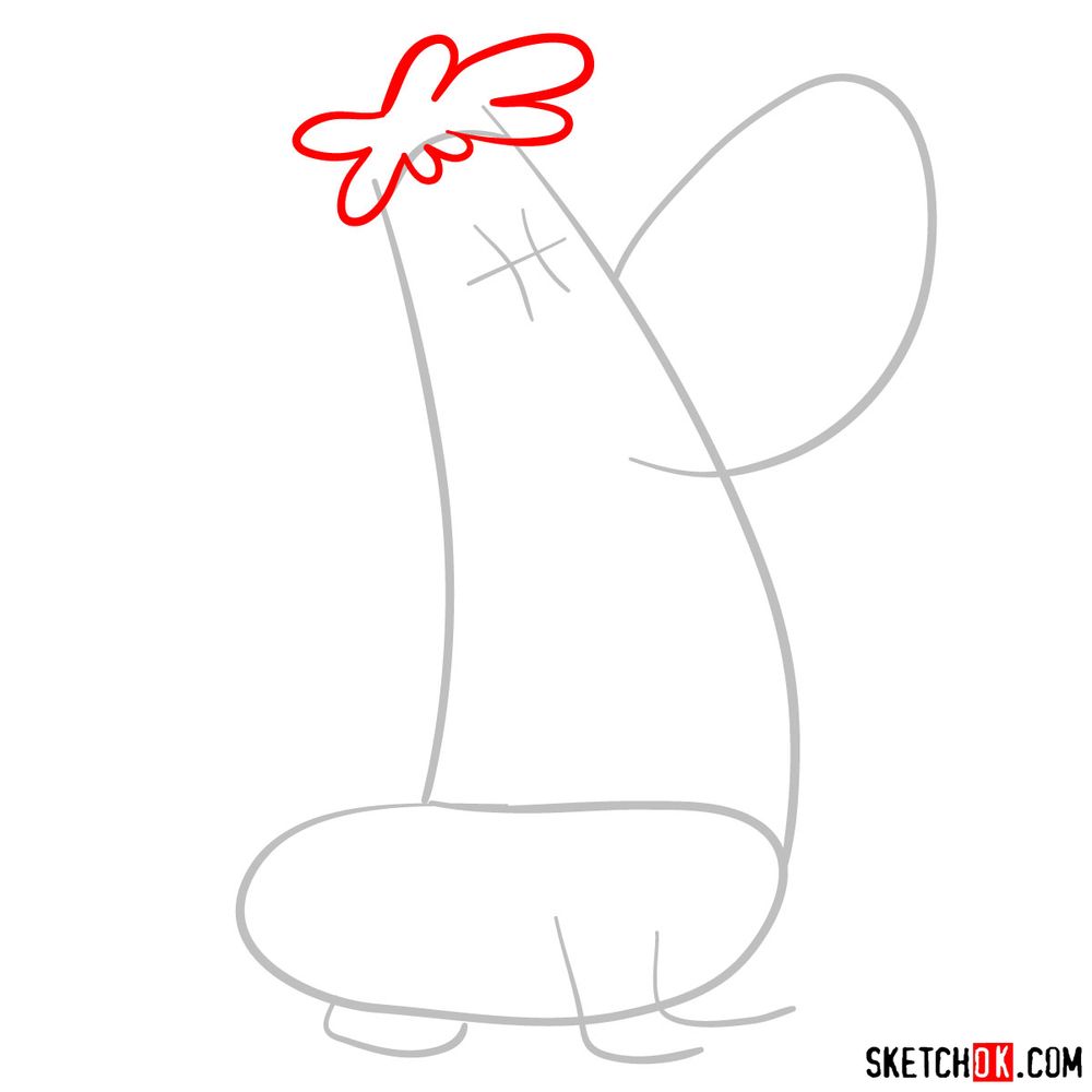 How to draw Sparky, a fairy dog - step 03