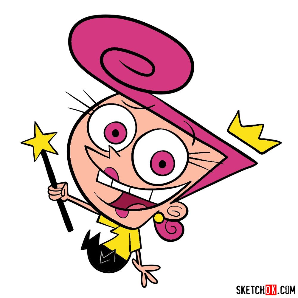 How to draw Wanda from the Fairly OddParents