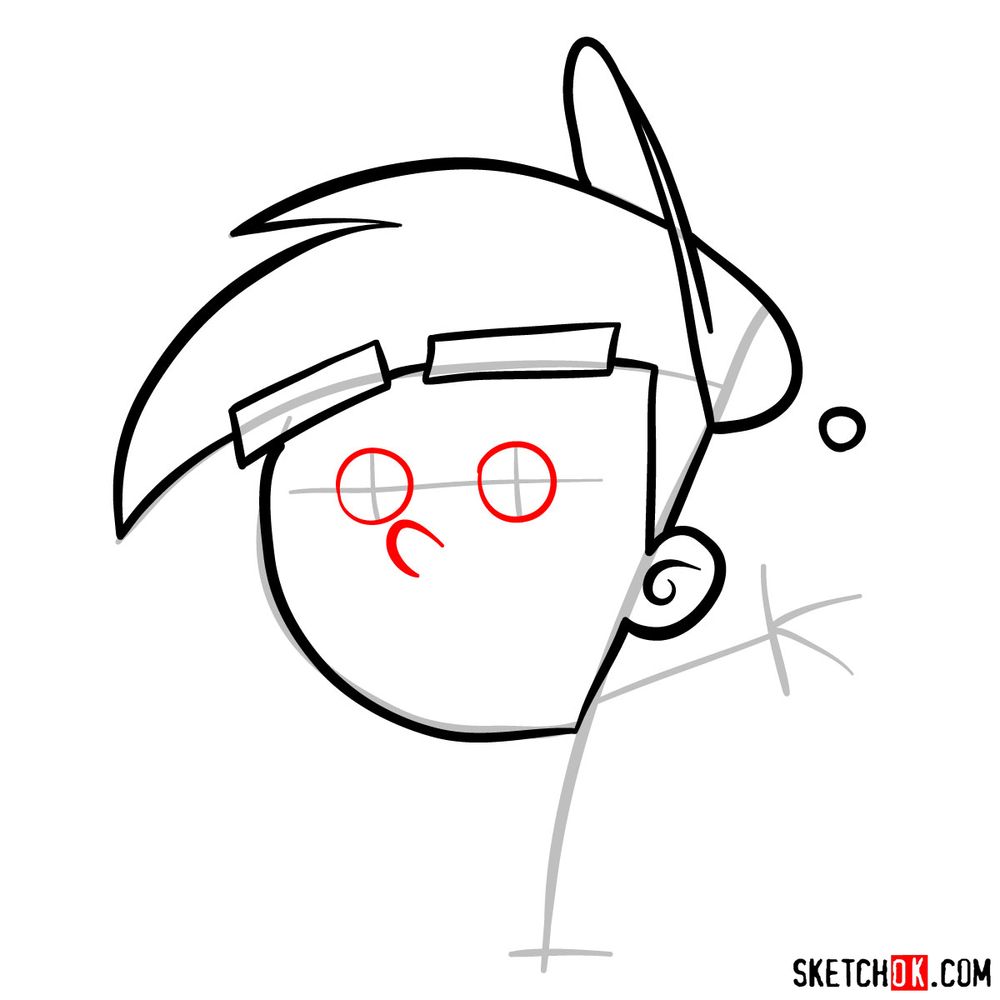 How to draw Timmy Turner - step 07