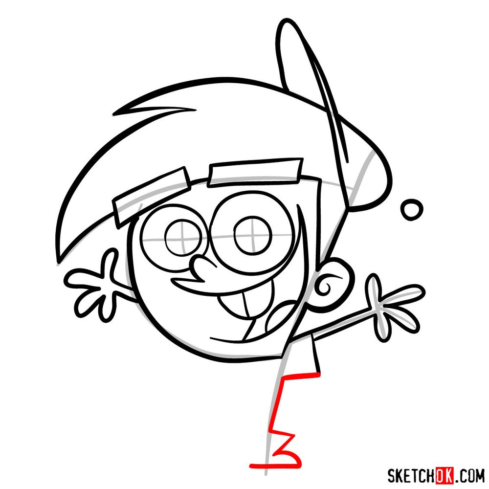 How to draw Timmy Turner - step 11