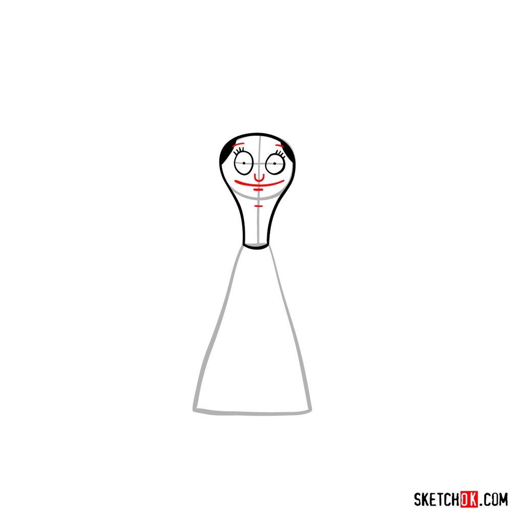 How to draw Louise Belcher - step 04