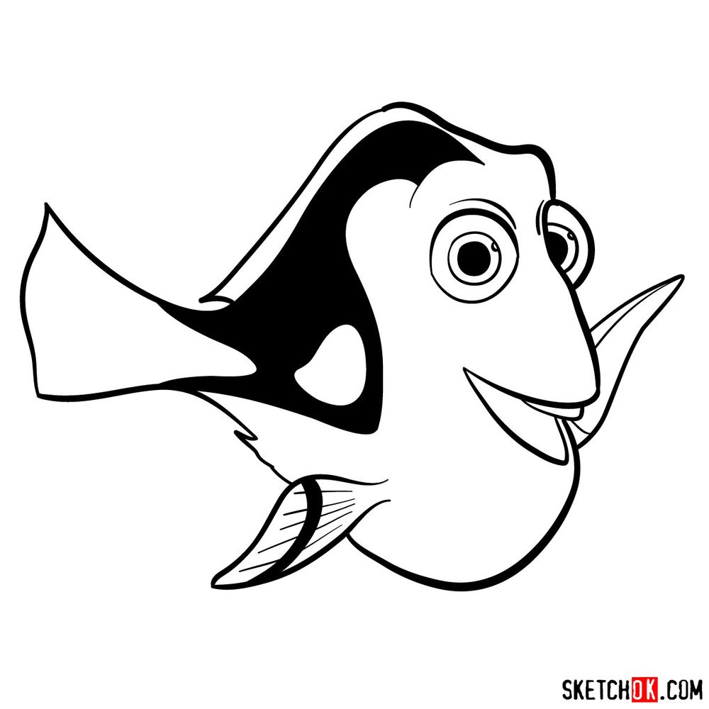 How to draw Dory