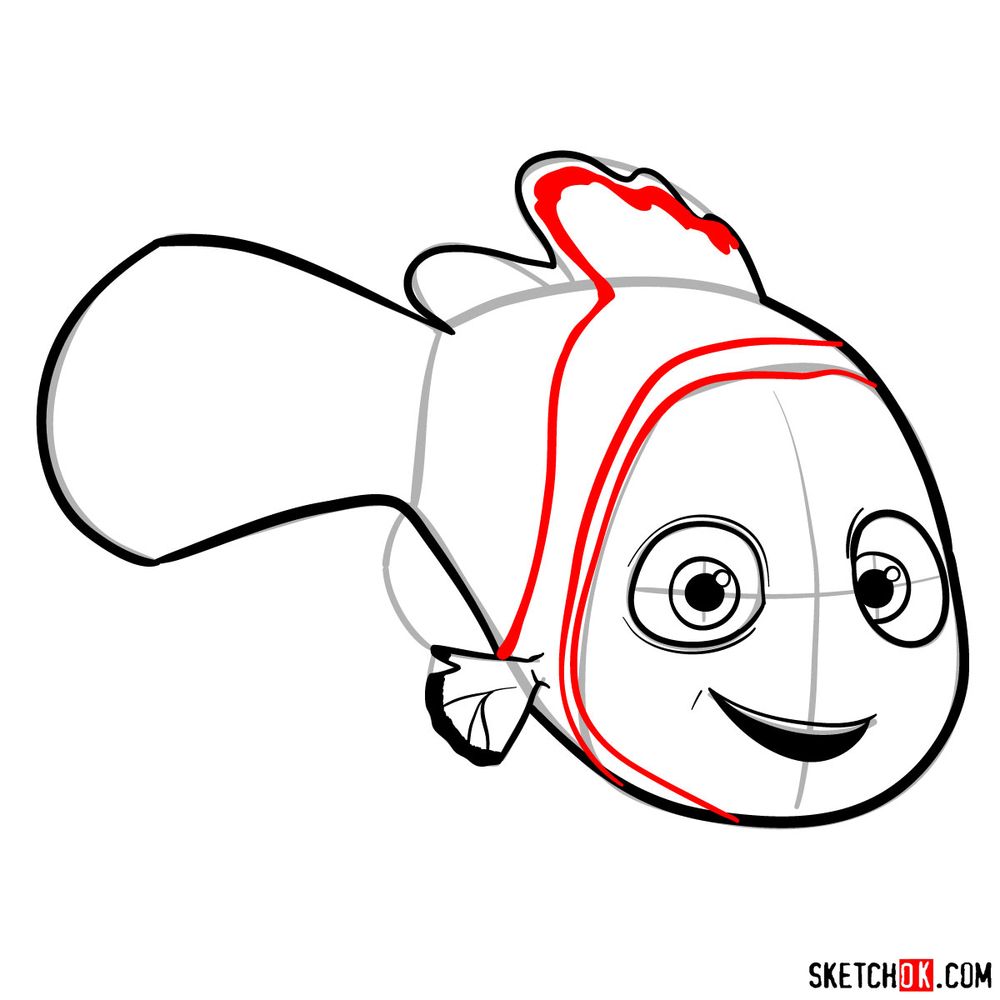 How to draw Nemo - step 08