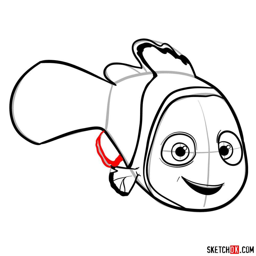 How to draw Nemo - step 09