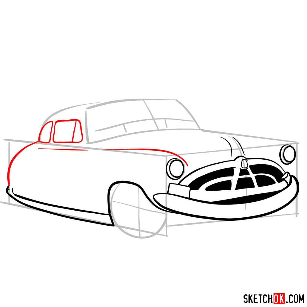 How to draw Doc Hudson | Cars - step 07