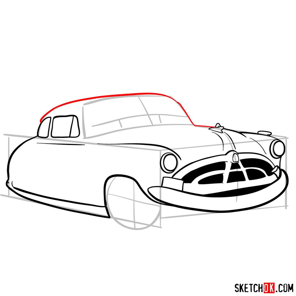 How to draw Doc Hudson | Cars - step 09