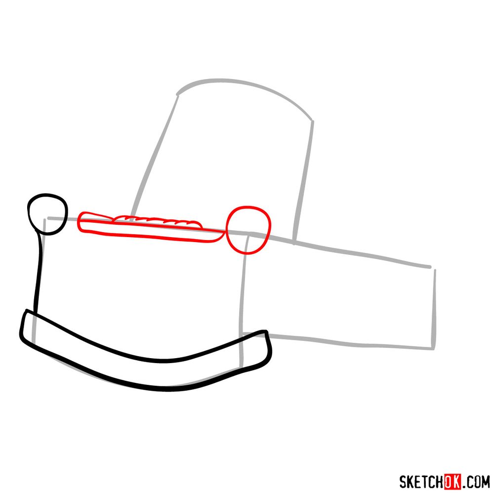 How to draw Tow Mater from Pixar Cars - step 03