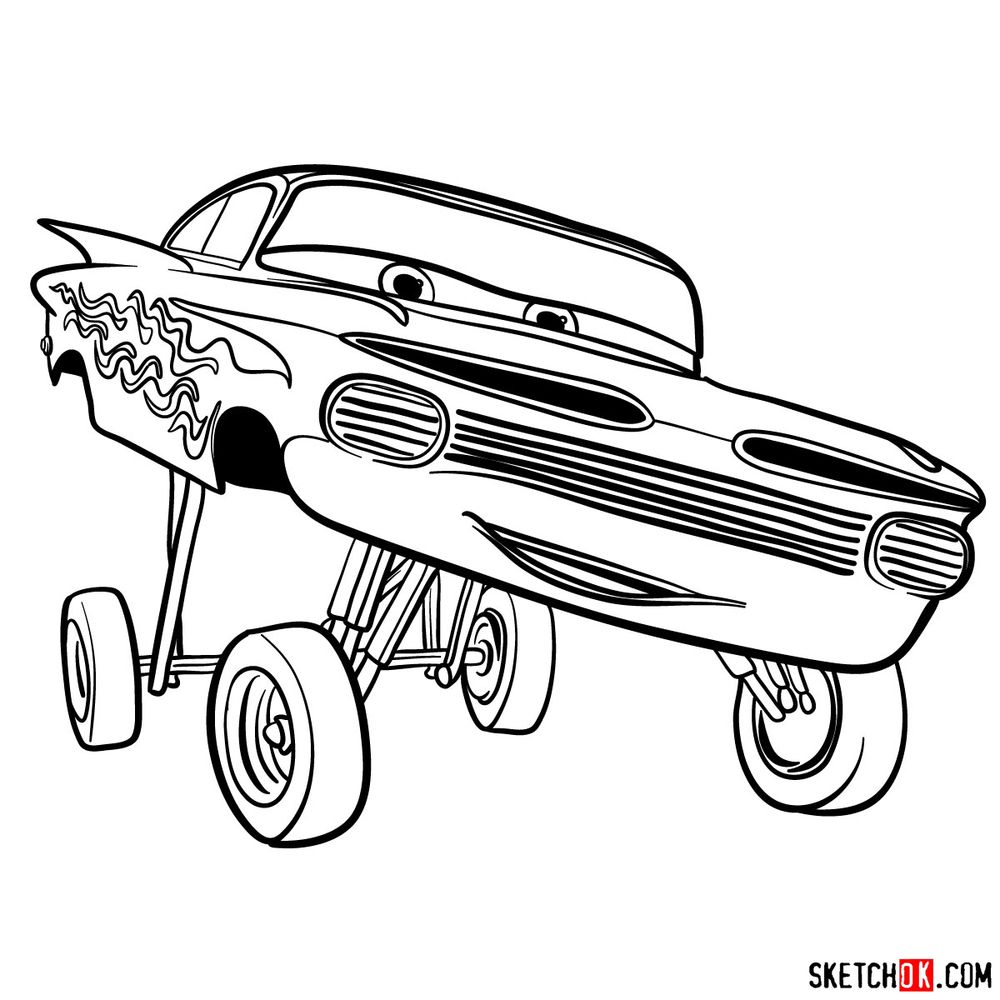 How to draw Ramone from Pixar Cars