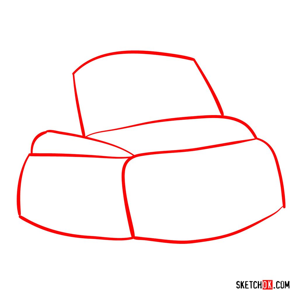How to draw Luigi from Pixar Cars - step 01