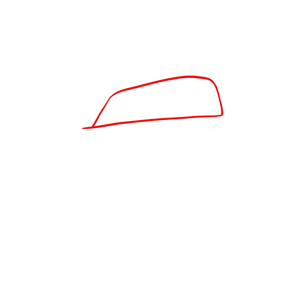 How to draw Lightning McQueen - step 01