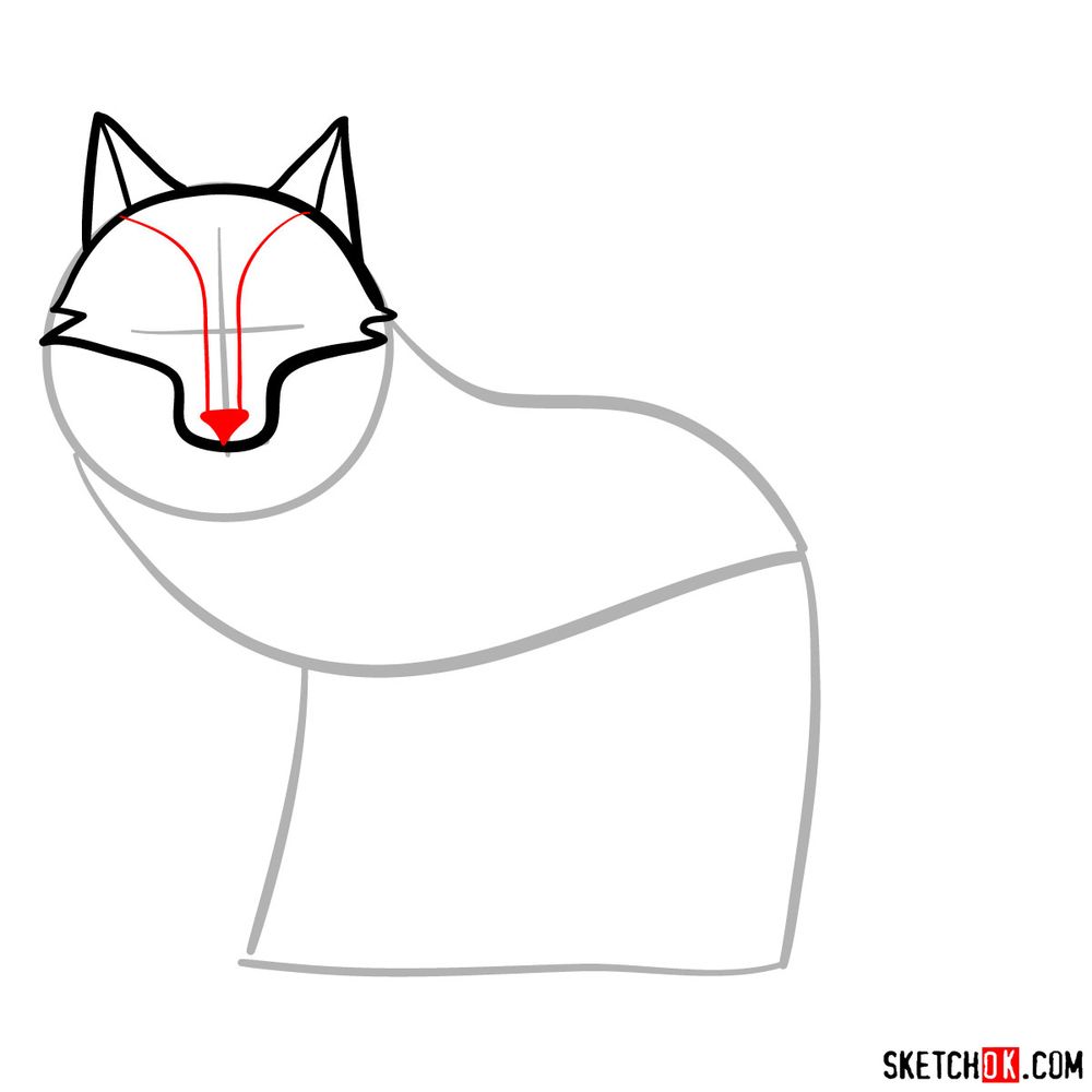 How to draw Mebh as a wolf - step 04