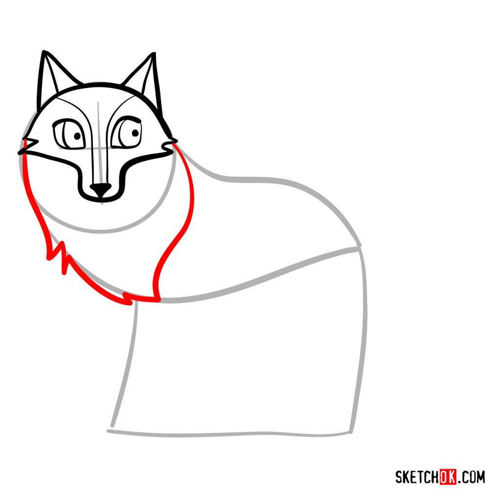 How to draw Mebh as a wolf - step 06