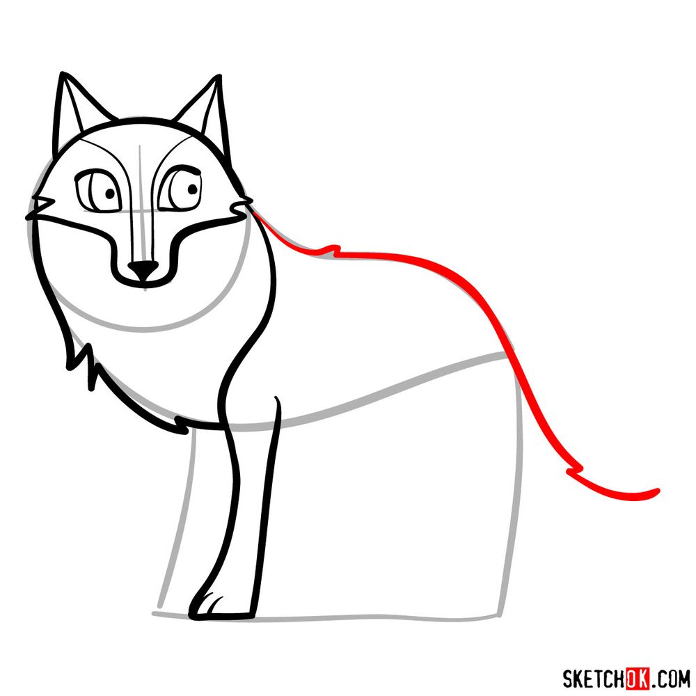 How to draw Mebh as a wolf - step 08