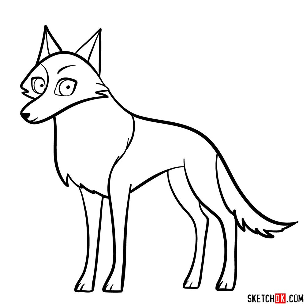 How to draw Robyn as a wolf