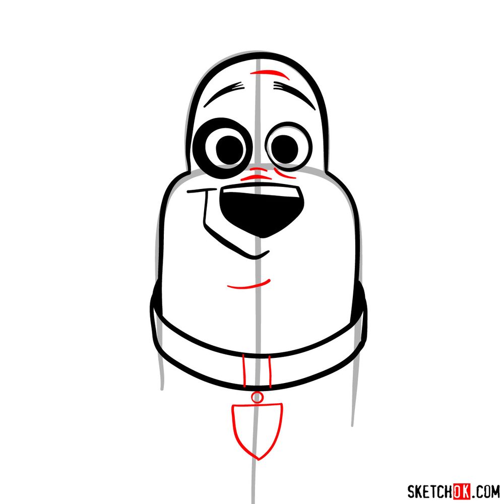 How to draw Doug Dalmatian - step 07
