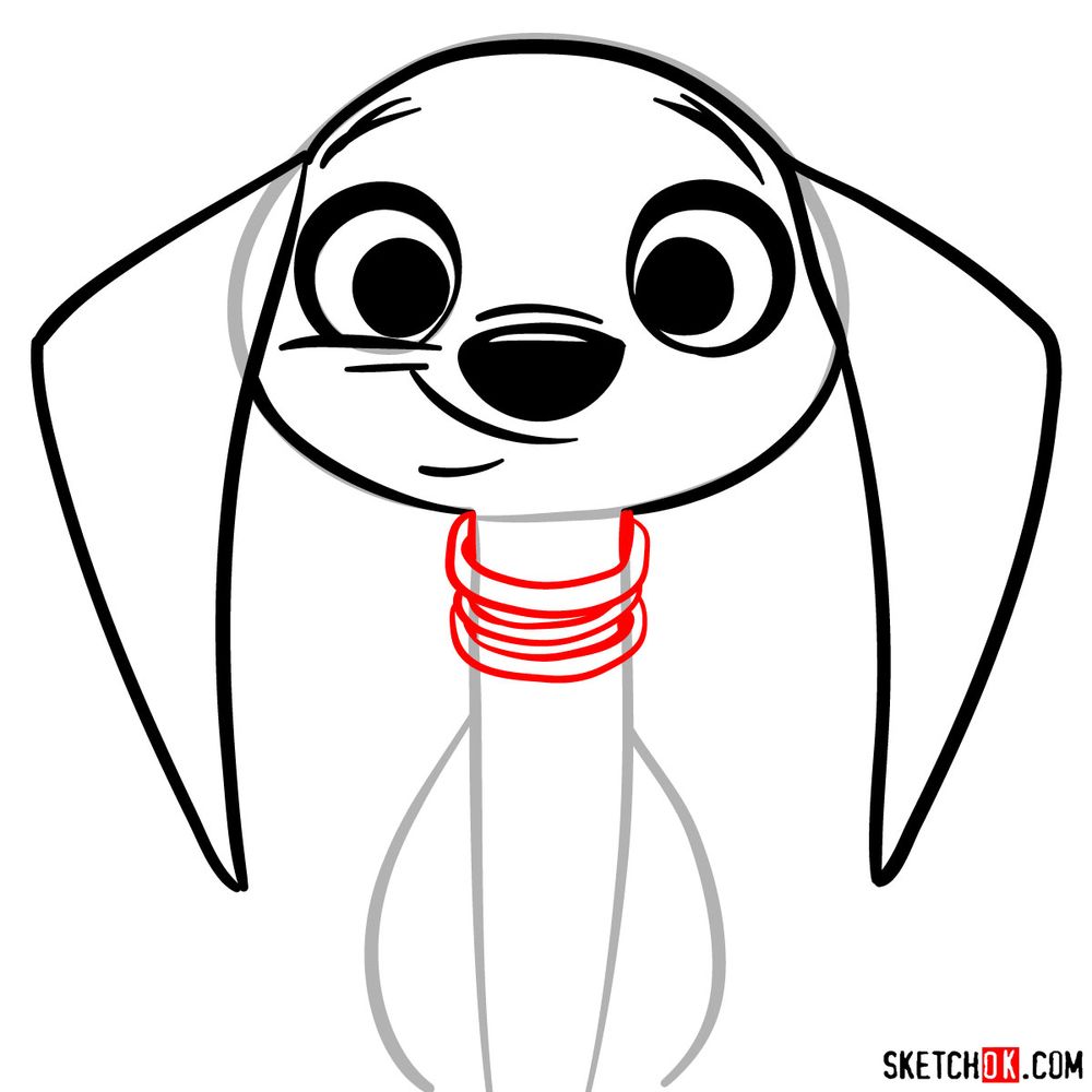 How to draw Dolly Dalmatian - step 07