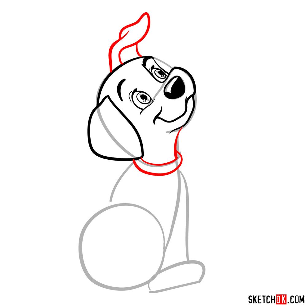How to draw Lucky from 101 Dalmatians - step 08