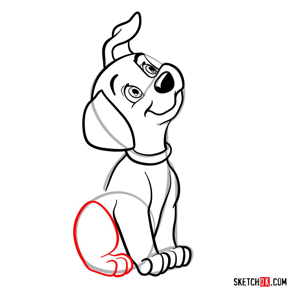 How to draw Lucky from 101 Dalmatians - step 11