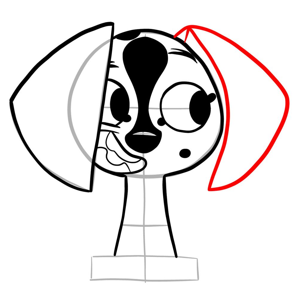 How to draw Dee Dee Dalmatian - step 13