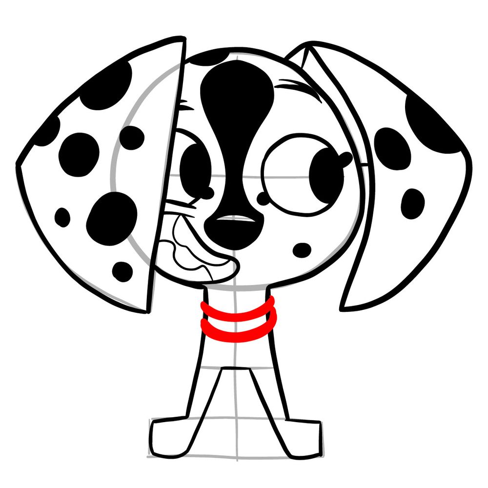 How to draw Dee Dee Dalmatian - step 17