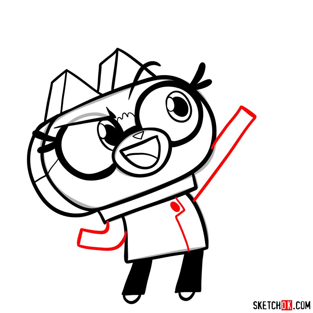 How to draw Dr. Fox - step 11