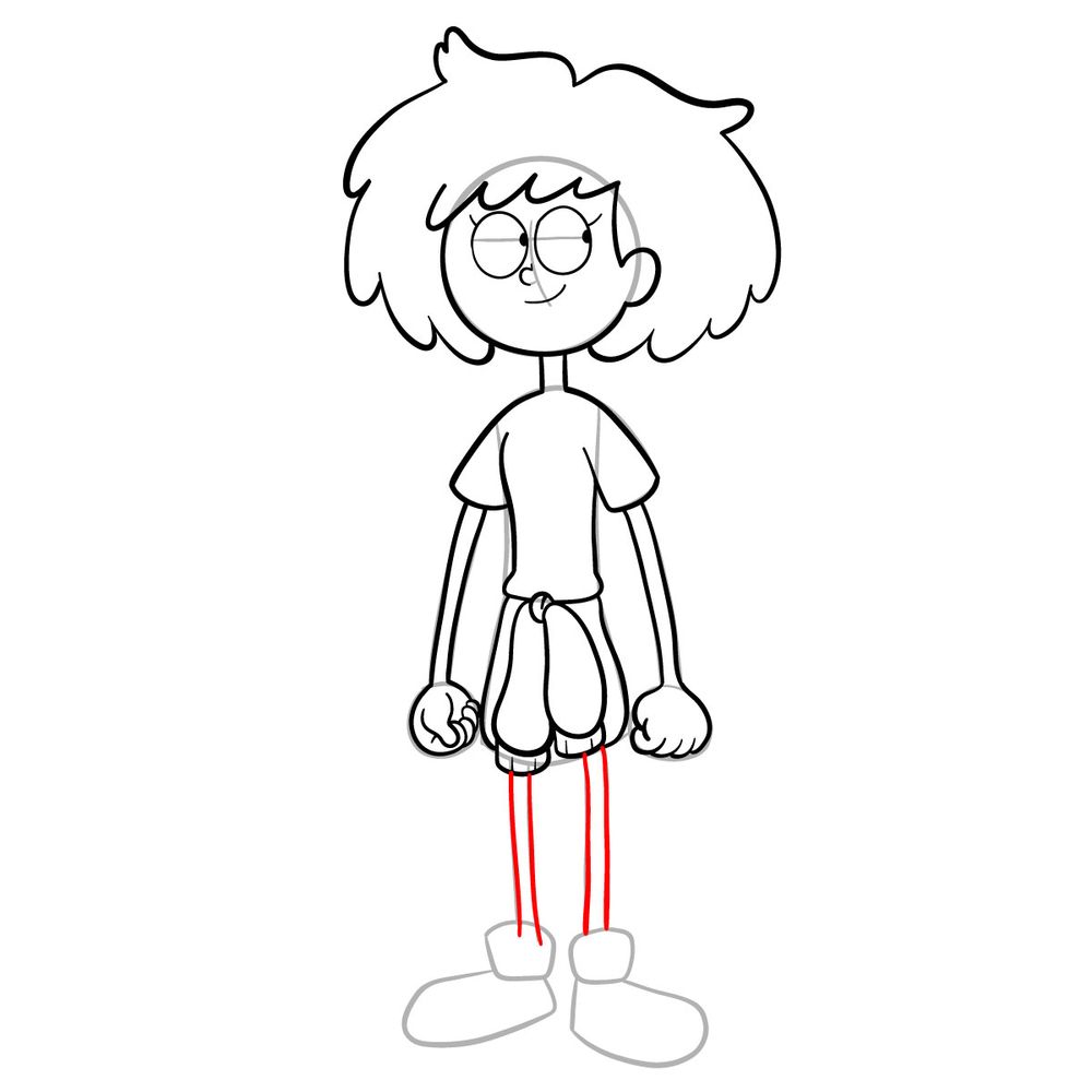 How to draw Anne from Amphibia - step 20
