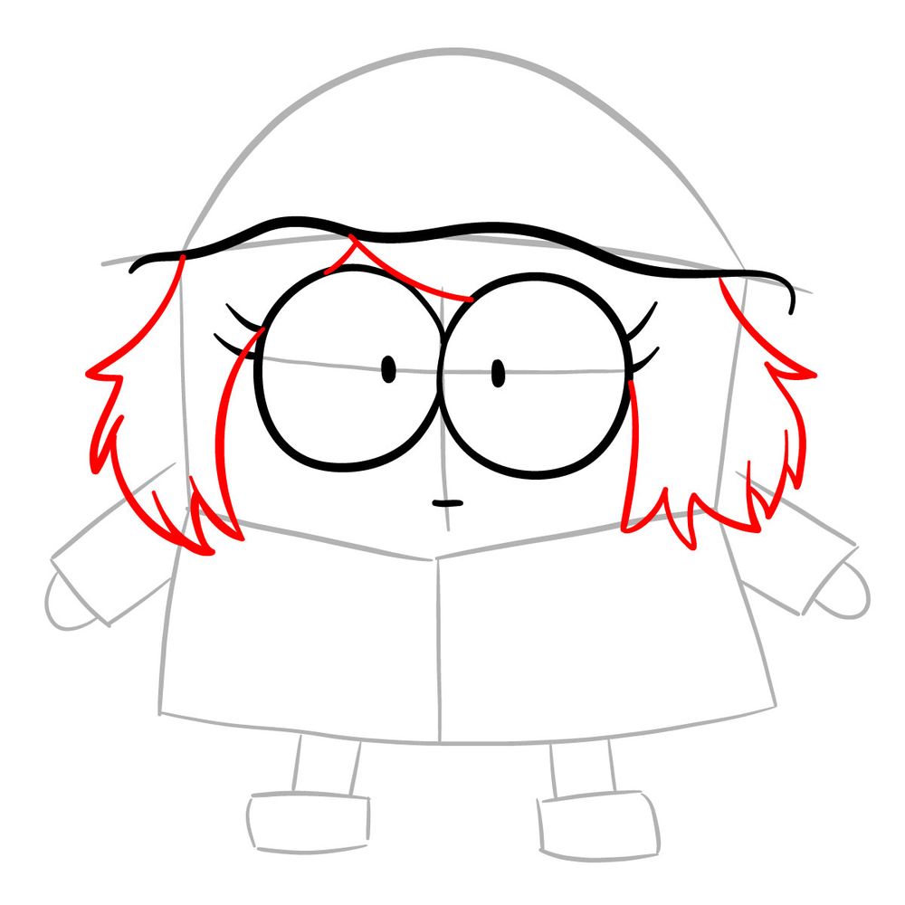 How to draw Polly from Amphibia (Earth) - step 08