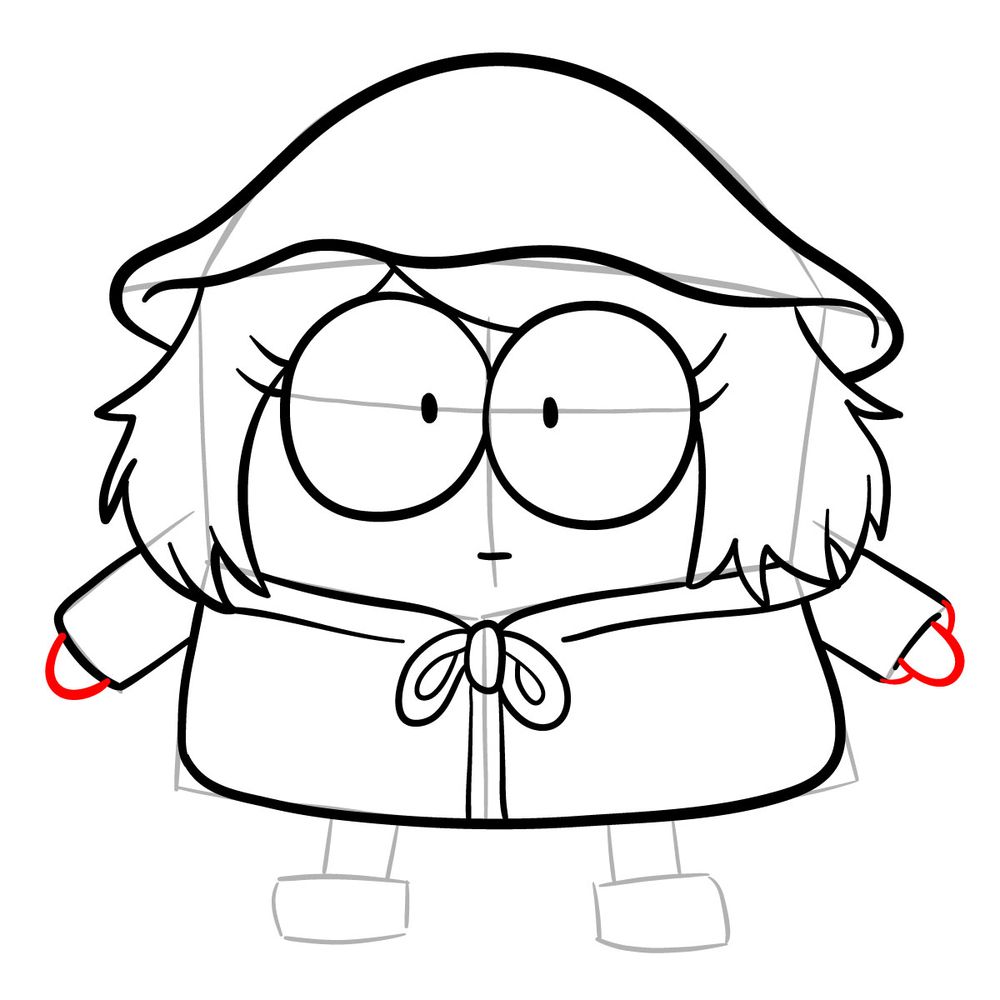 How to draw Polly from Amphibia (Earth) - step 14
