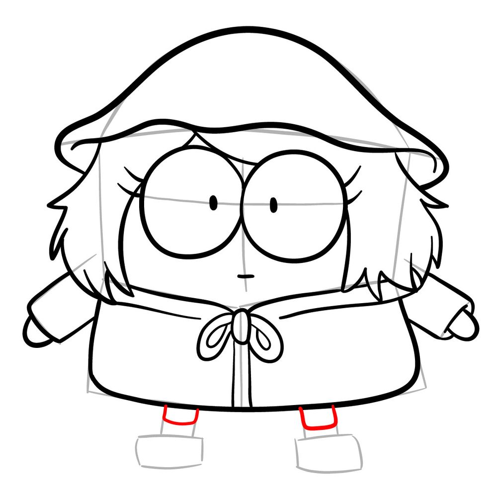 How to draw Polly from Amphibia (Earth) - step 15