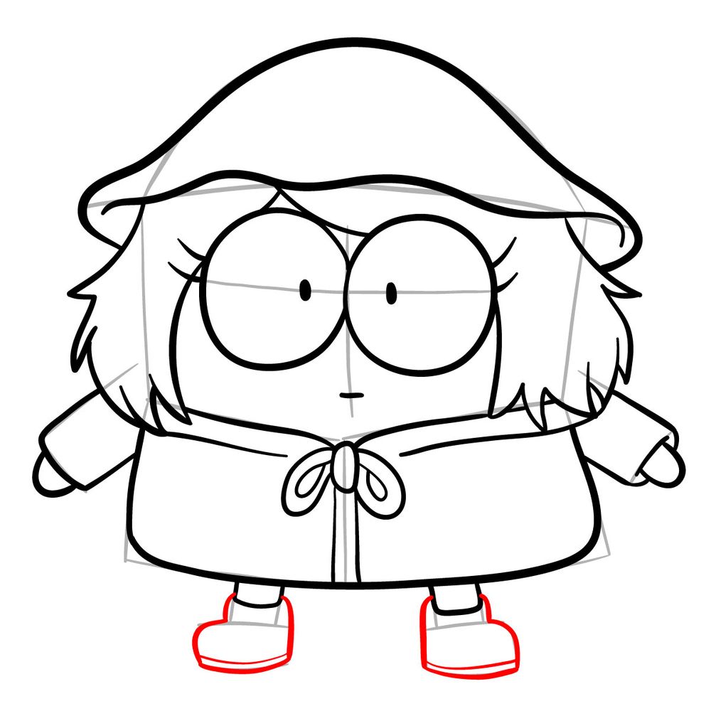How to draw Polly from Amphibia (Earth) - step 16
