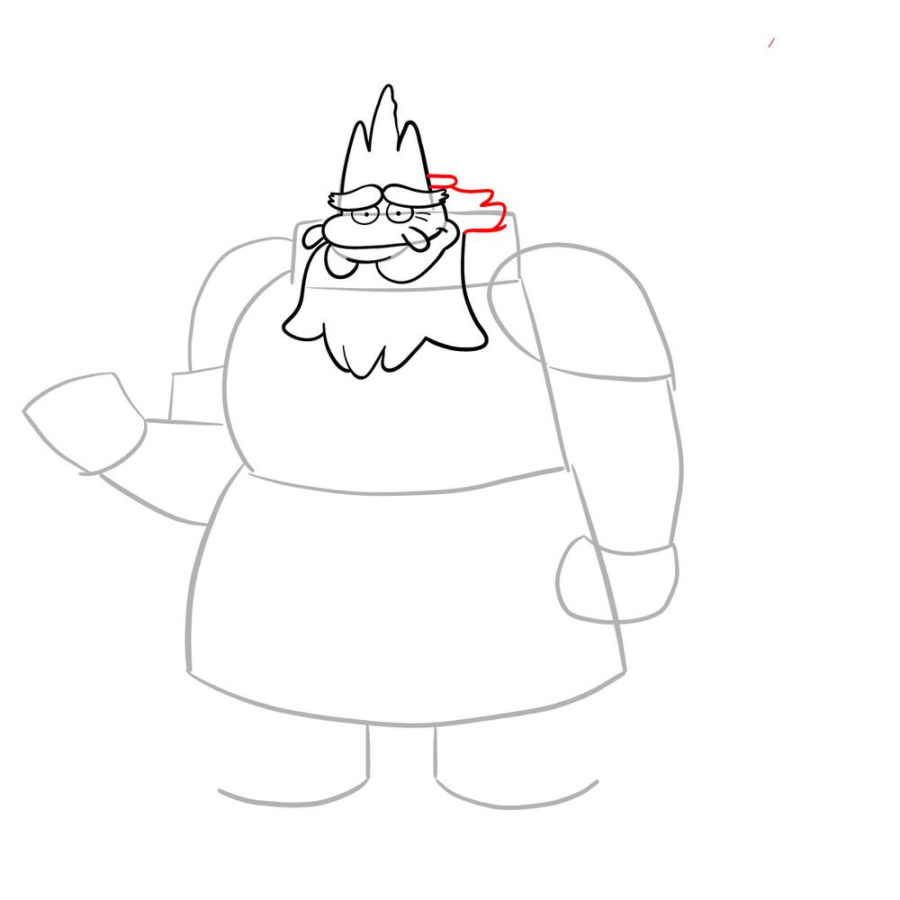 How to draw King Andrias - step 11