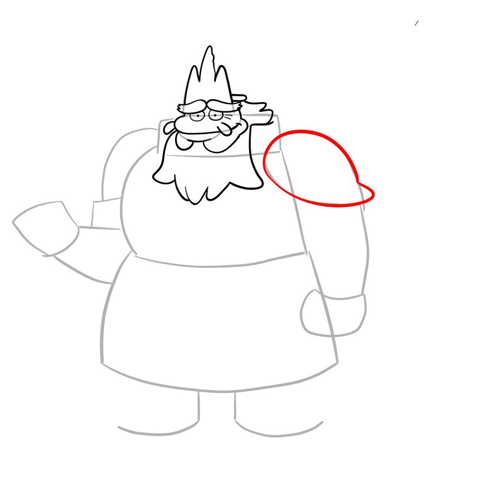 How to draw King Andrias - step 12